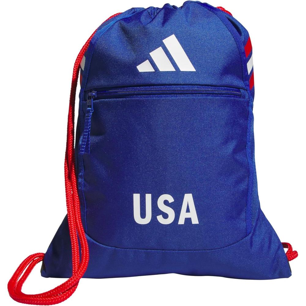 image:imageadidas Stadium Sackpack Drawstring Backpack for Sports Small Gym Bag 13LTeam Royal BlueBetter ScarletWhite