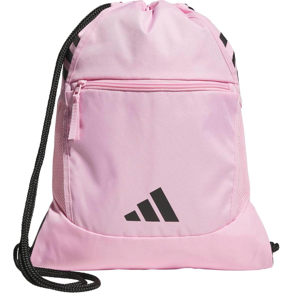 image:imageadidas Stadium Sackpack Drawstring Backpack for Sports Small Gym Bag 13LTrue PinkBlack