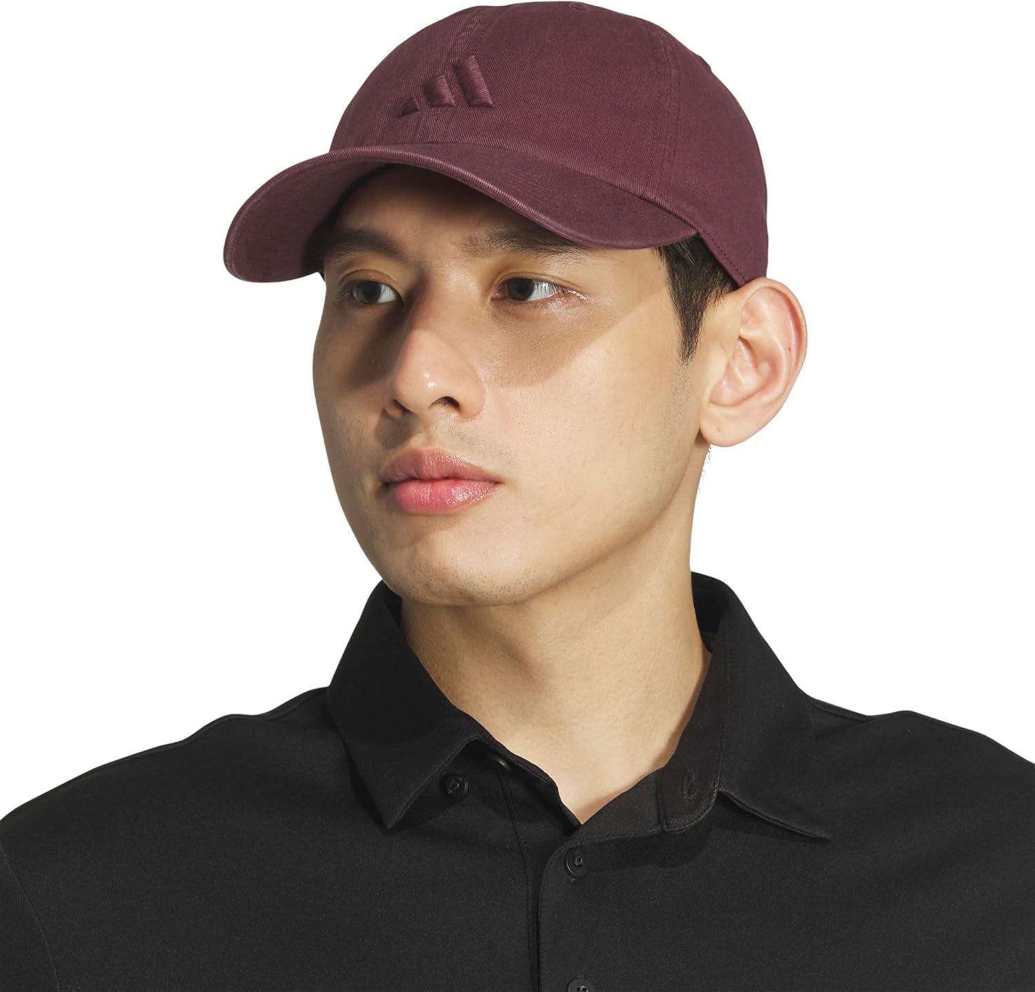 image:imageAdidas Mens Baseball Cap Ultimate Adjustable Strapback Hat Relaxed Fit CottonAurora Ruby Red