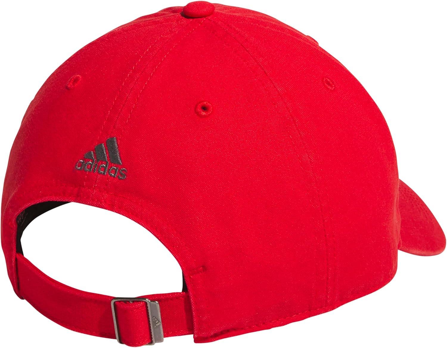 image:imageAdidas Mens Baseball Cap Ultimate Adjustable Strapback Hat Relaxed Fit CottonBetter ScarletBlackGrey Six