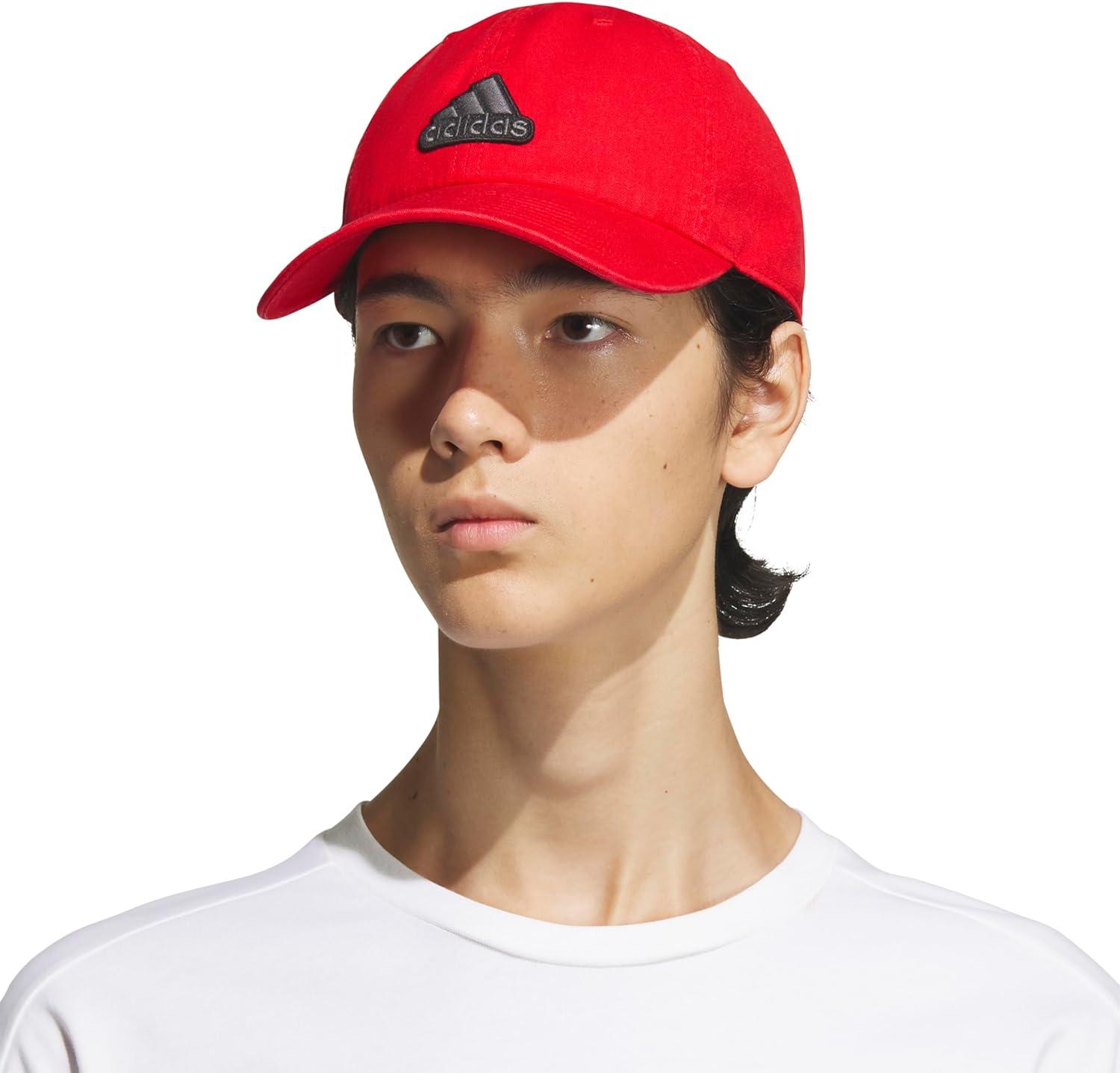 image:imageAdidas Mens Baseball Cap Ultimate Adjustable Strapback Hat Relaxed Fit CottonBetter ScarletBlackGrey Six