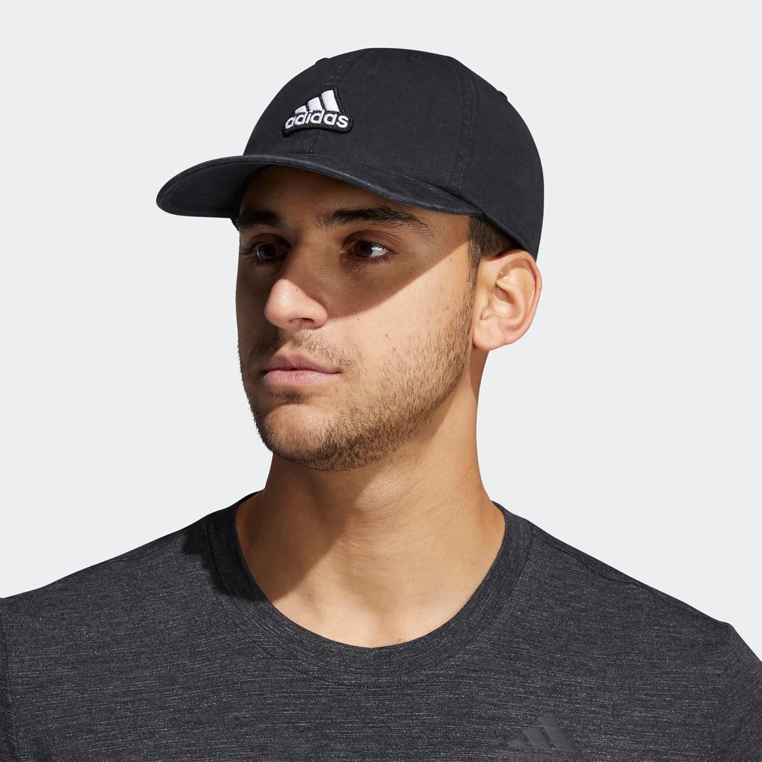 image:imageAdidas Mens Baseball Cap Ultimate Adjustable Strapback Hat Relaxed Fit CottonBlackWhite