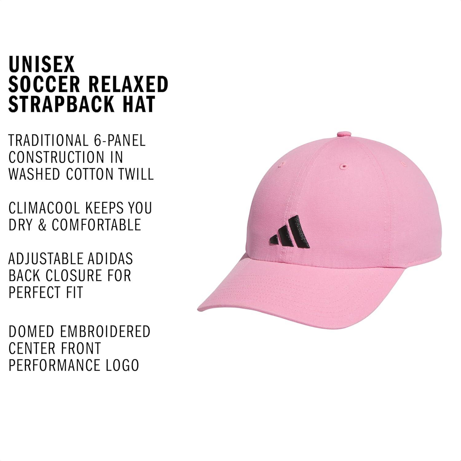 image:imageAdidas Mens Baseball Cap Ultimate Adjustable Strapback Hat Relaxed Fit CottonBliss PinkBlackSoccer