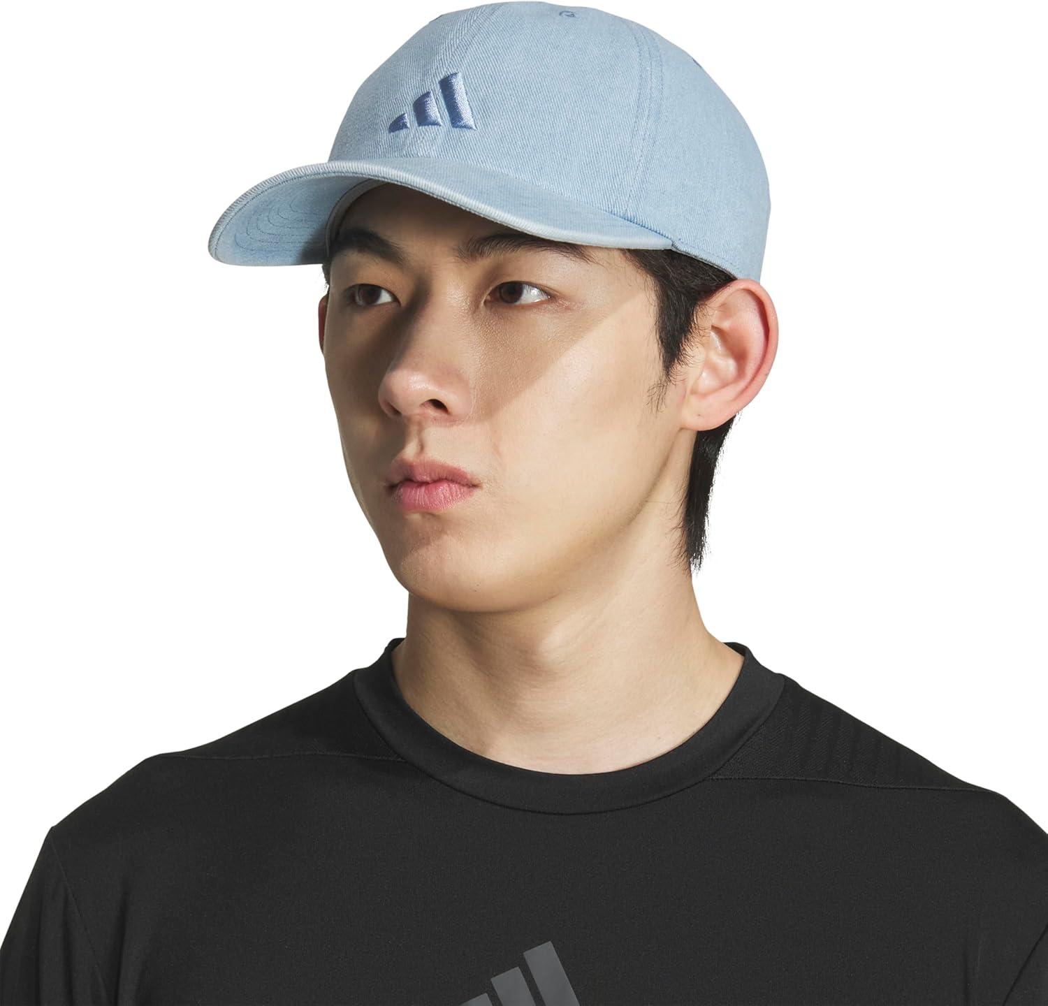 image:imageAdidas Mens Baseball Cap Ultimate Adjustable Strapback Hat Relaxed Fit CottonLight Blue Denim