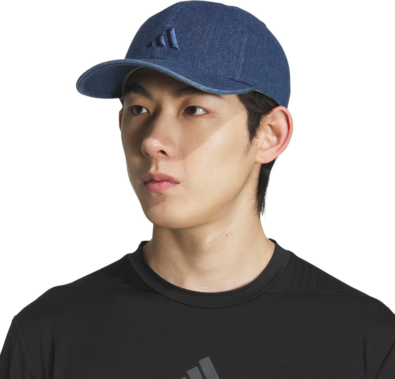 image:imageAdidas Mens Baseball Cap Ultimate Adjustable Strapback Hat Relaxed Fit CottonMedium Blue Denim
