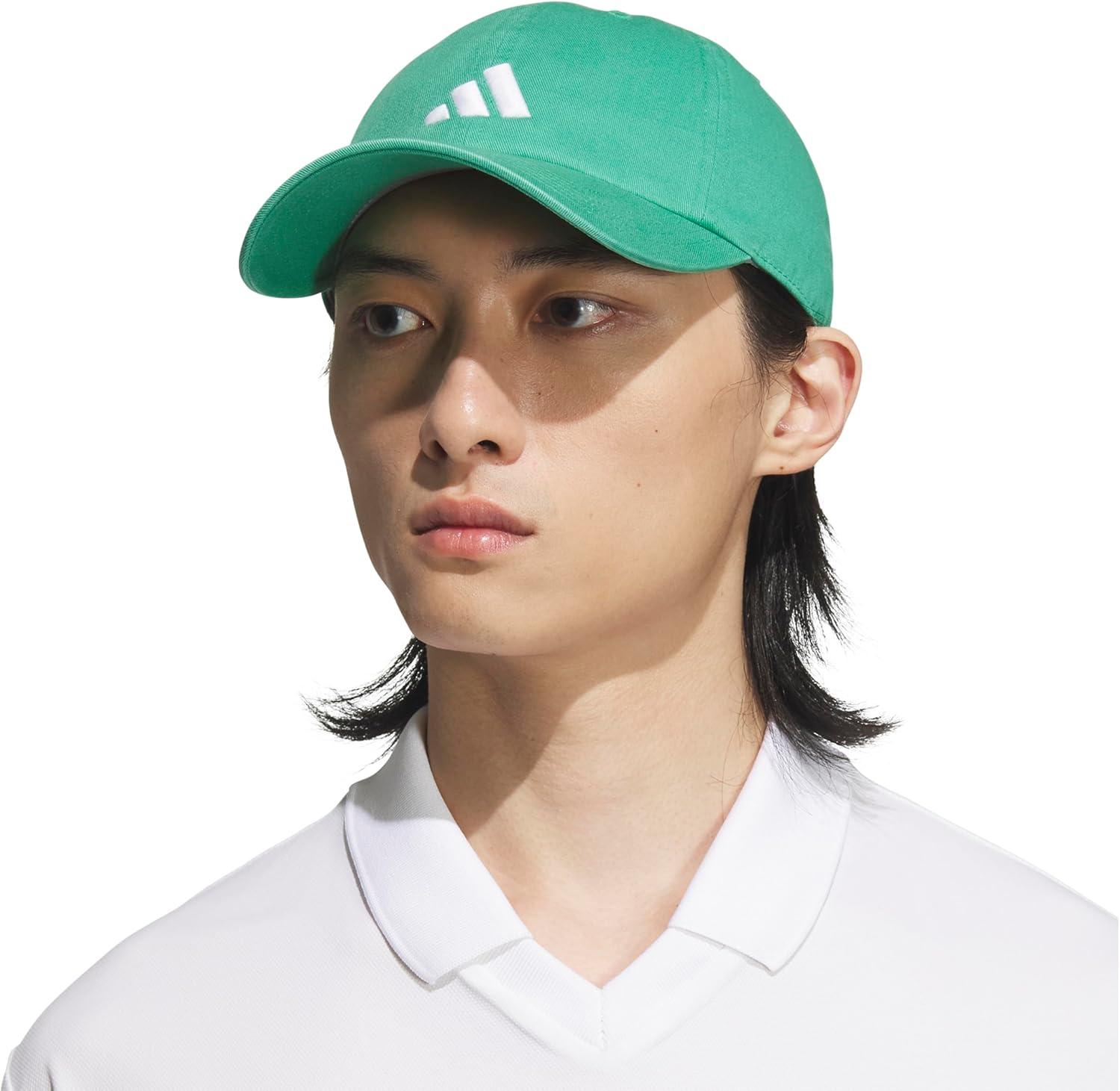 image:imageAdidas Mens Baseball Cap Ultimate Adjustable Strapback Hat Relaxed Fit CottonSemi Court GreenWhite30
