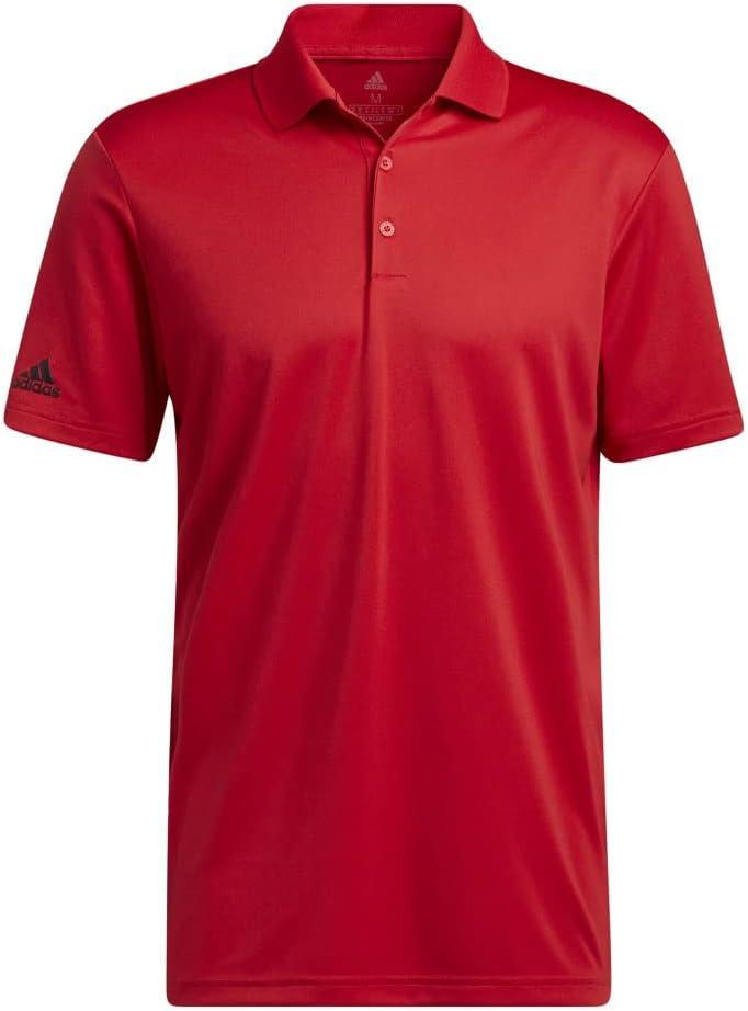 image:imageadidas mens Core Performance Primegreen Polo ShirtCollegiate Red
