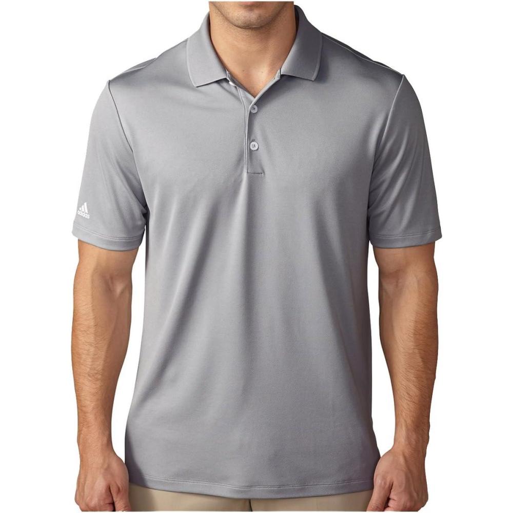 image:imageadidas mens Core Performance Primegreen Polo ShirtMid Grey1
