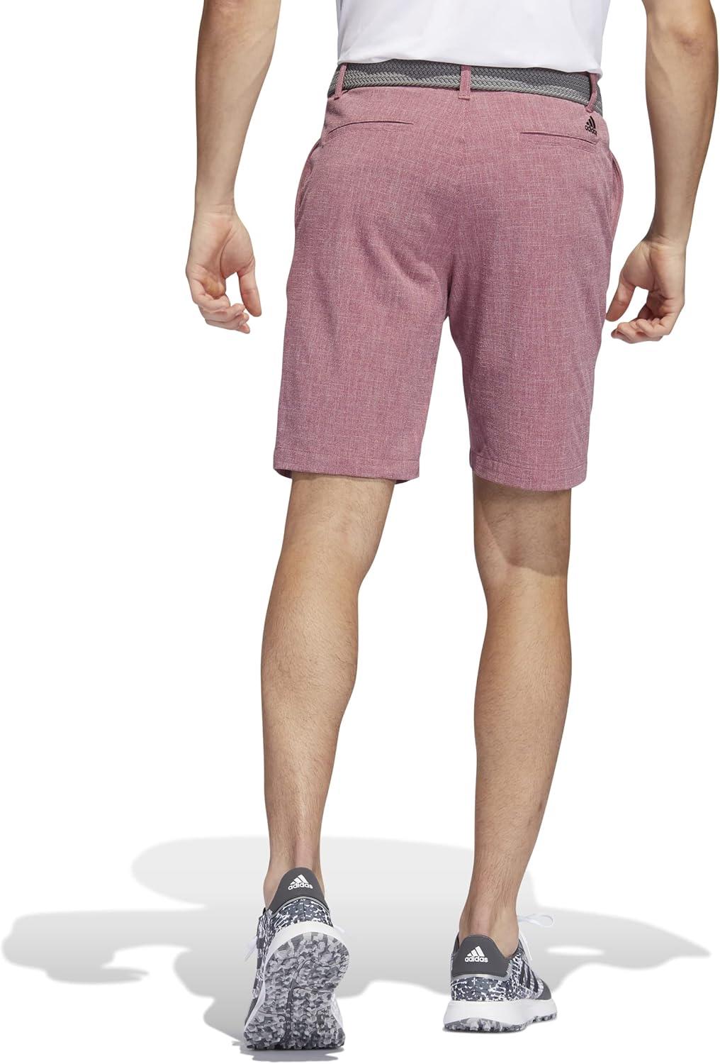 image:imageAdidas Mens Crosshatch Golf ShortsLegacy BurgundyWhite