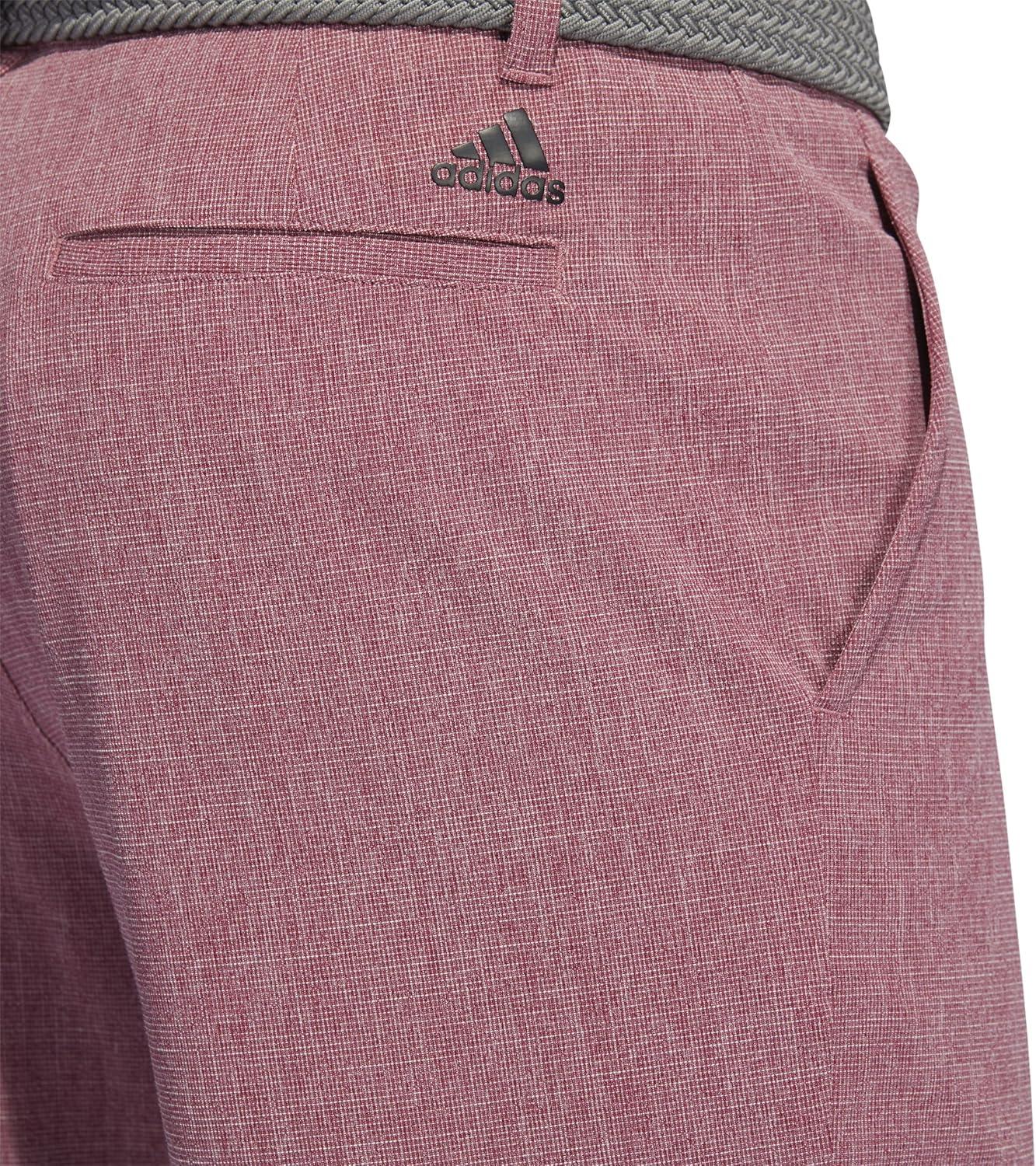 image:imageAdidas Mens Crosshatch Golf ShortsLegacy BurgundyWhite