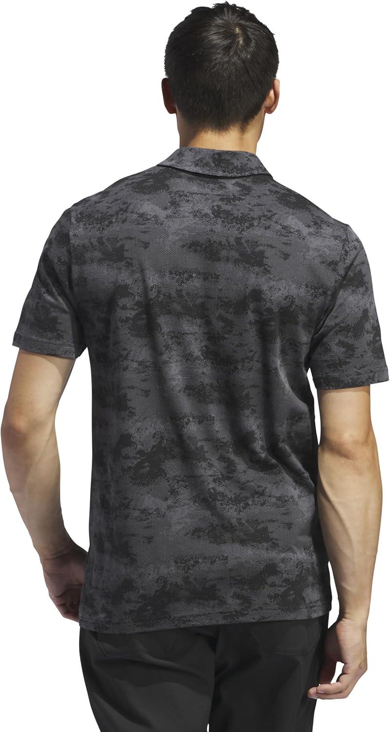 image:imageAdidas Mens Goto Printed Mesh Polo ShirtBlack