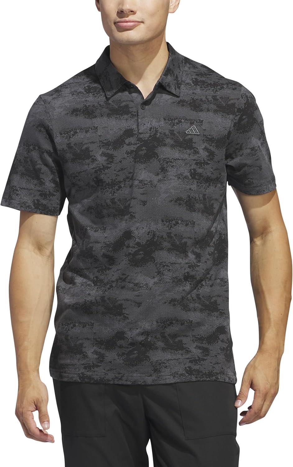 image:imageAdidas Mens Goto Printed Mesh Polo ShirtBlack