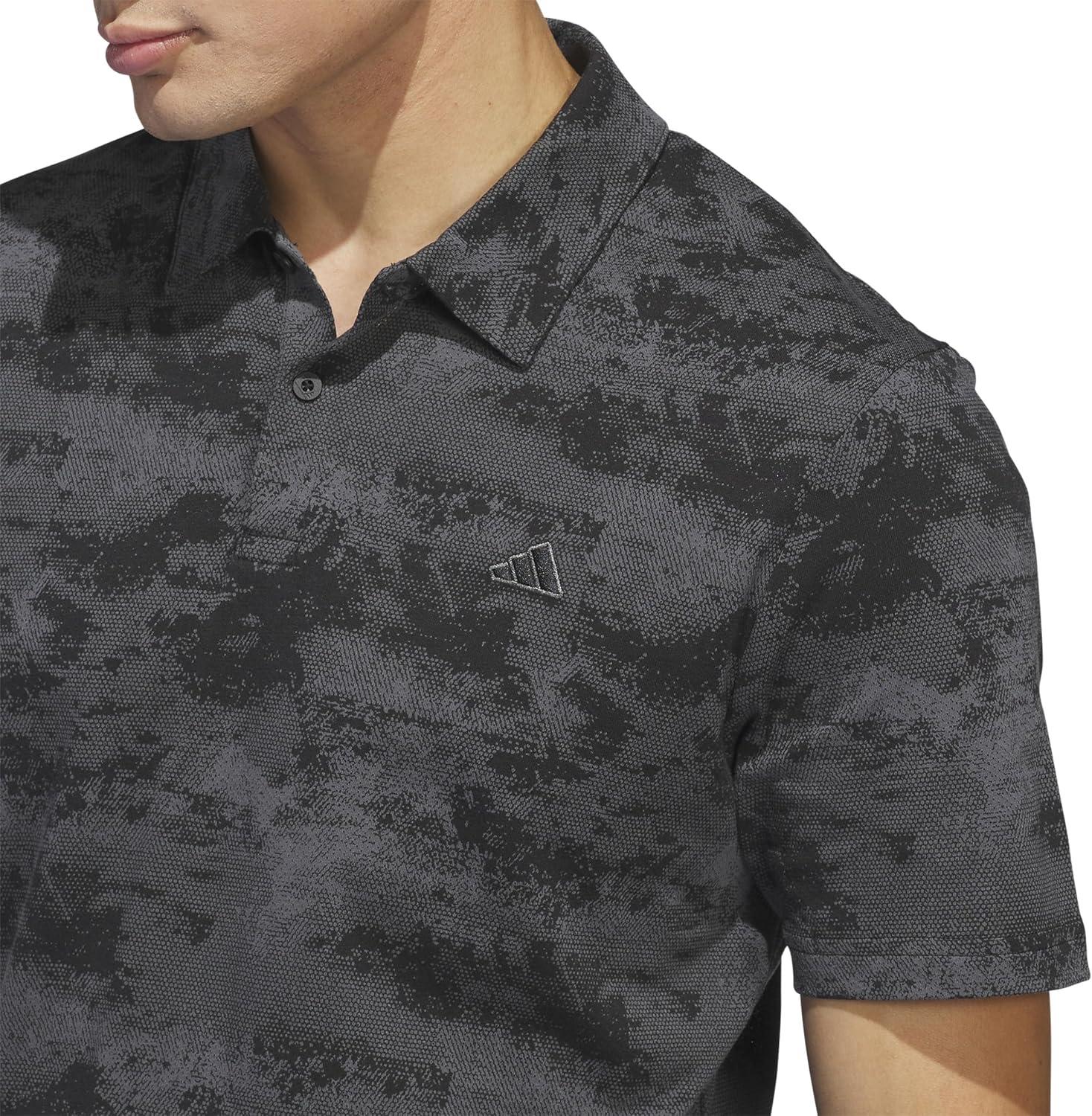 image:imageAdidas Mens Goto Printed Mesh Polo ShirtBlack