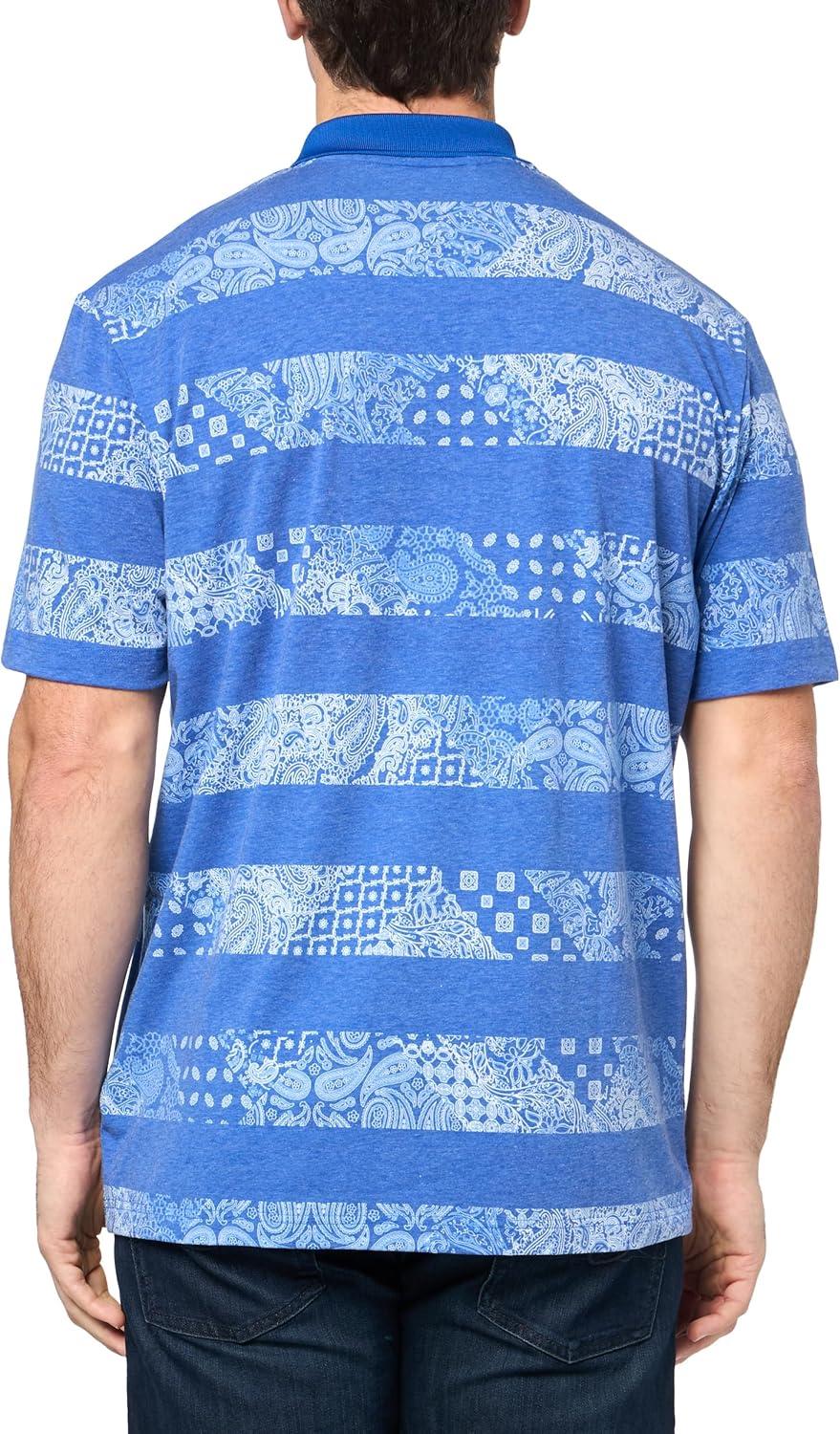 image:imageAdidas Mens Goto Printed Mesh Polo ShirtTeam Royal Blue Melange