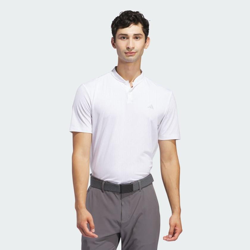 image:imageAdidas Mens Ultimate365 Printed Golf Polo ShirtWhiteGrey Two