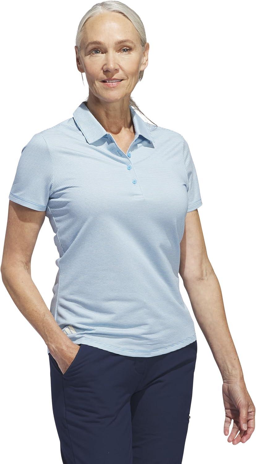 image:imageAdidas Womens Ottoman Short Sleeve Polo ShirtSemi Blue Burst