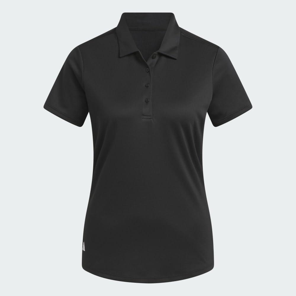 image:imageadidas Womens Solid Performance Short Sleeve Polo Shirt Womens Golf ShirtBlack