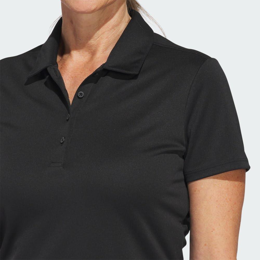 image:imageadidas Womens Solid Performance Short Sleeve Polo Shirt Womens Golf ShirtBlack