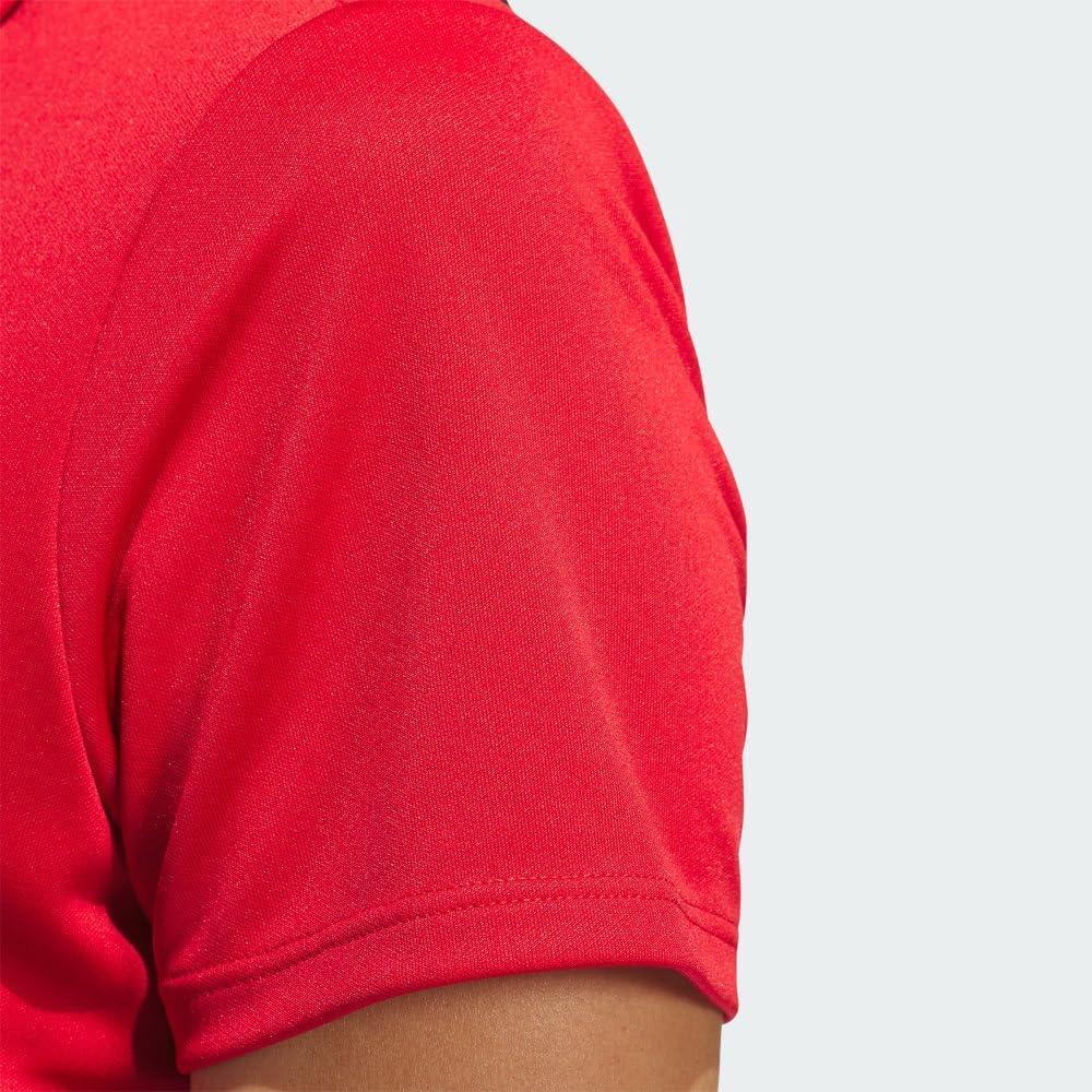 image:imageadidas Womens Solid Performance Short Sleeve Polo Shirt Womens Golf ShirtCollegiate Red