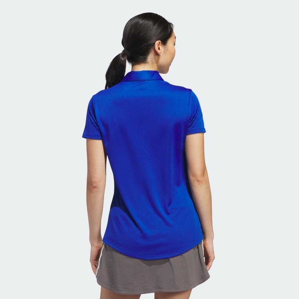 image:imageadidas Womens Solid Performance Short Sleeve Polo Shirt Womens Golf ShirtCollegiate Royal