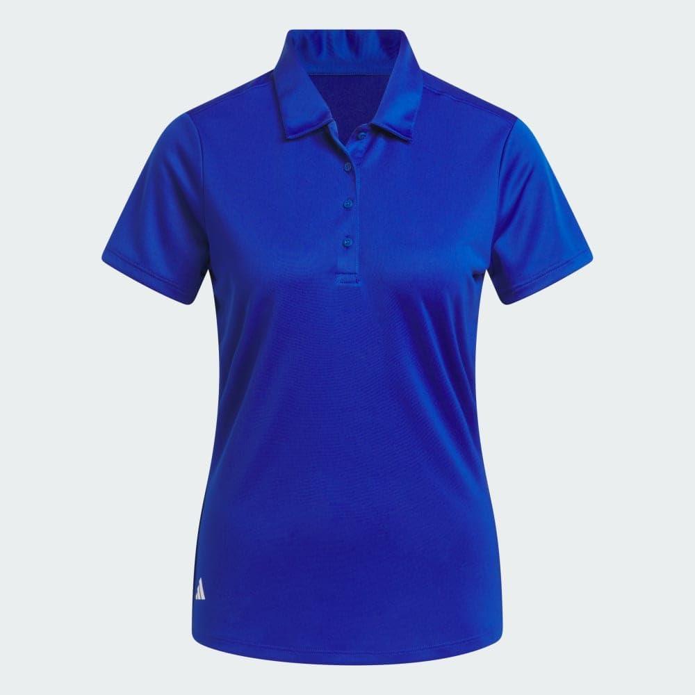 image:imageadidas Womens Solid Performance Short Sleeve Polo Shirt Womens Golf ShirtCollegiate Royal