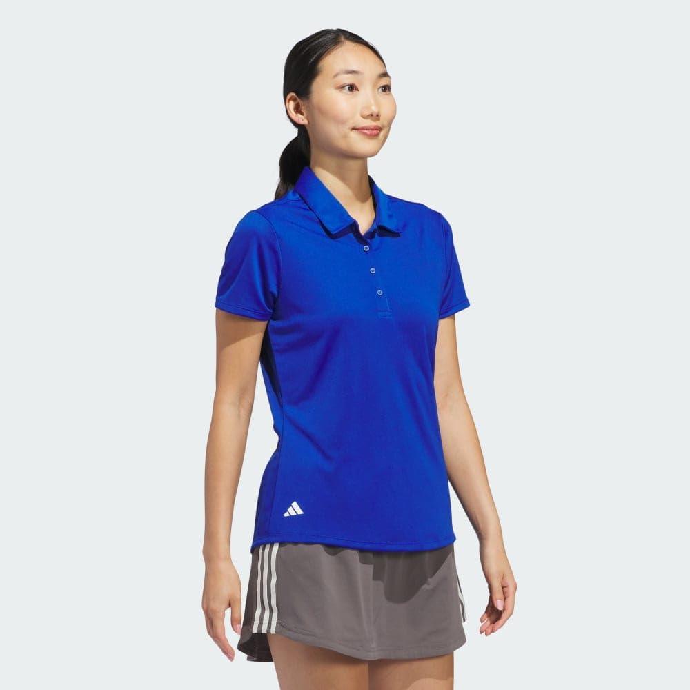 image:imageadidas Womens Solid Performance Short Sleeve Polo Shirt Womens Golf ShirtCollegiate Royal