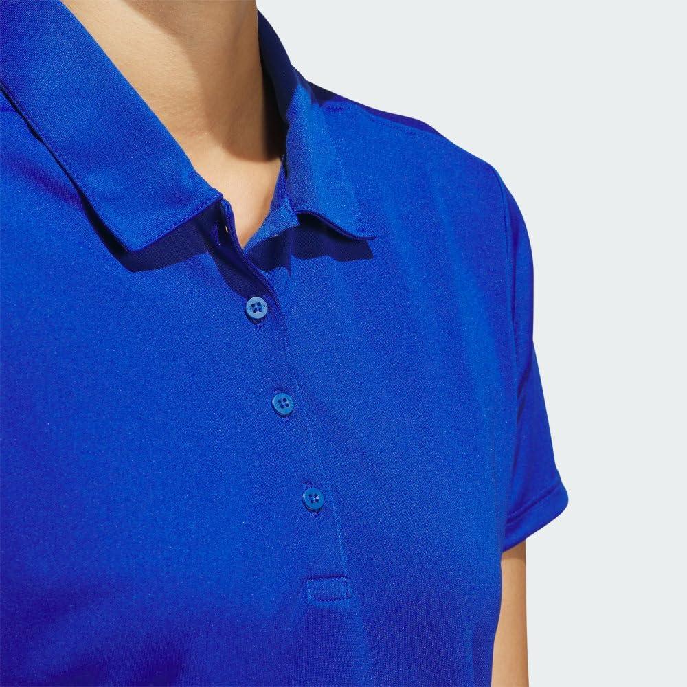 image:imageadidas Womens Solid Performance Short Sleeve Polo Shirt Womens Golf ShirtCollegiate Royal