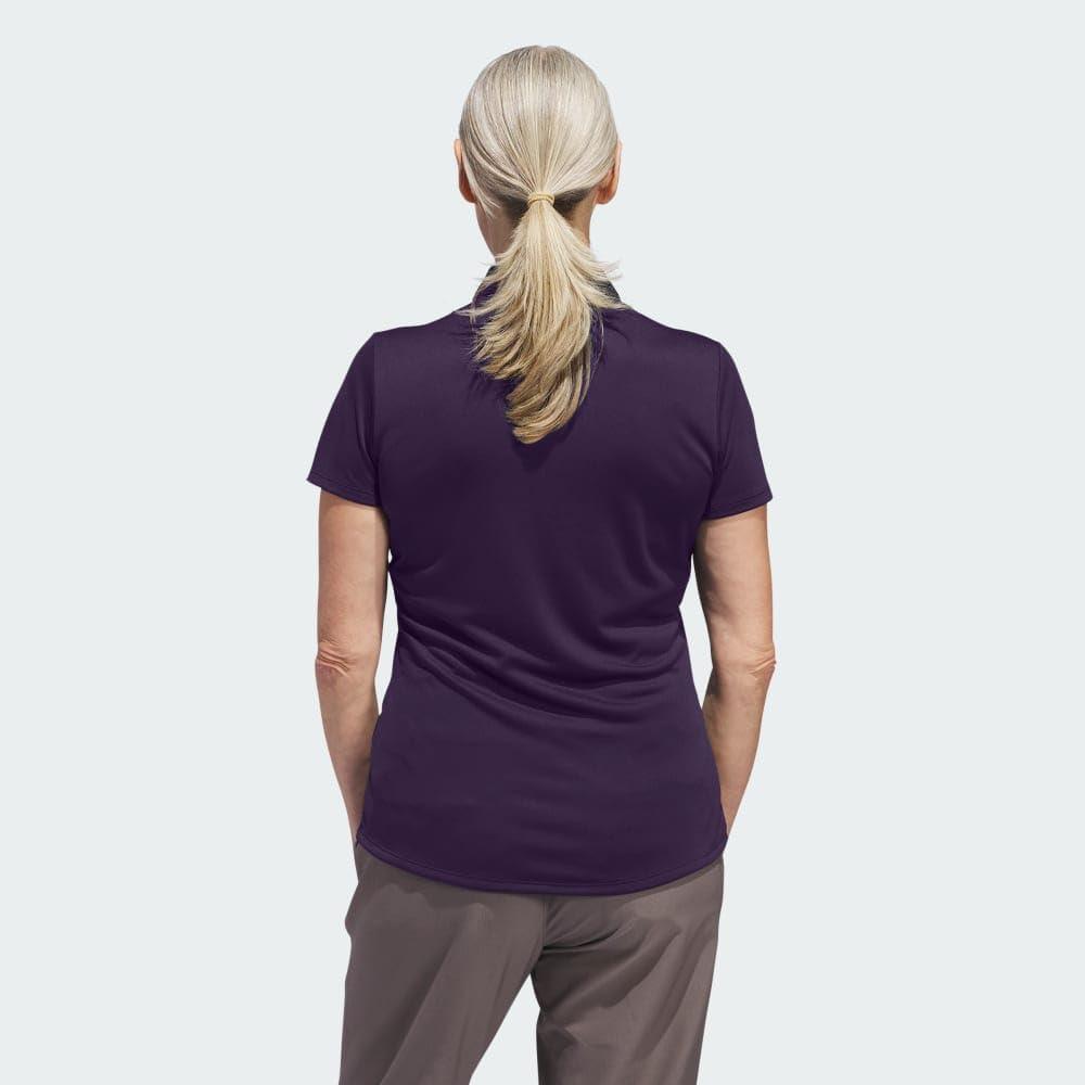 image:imageadidas Womens Solid Performance Short Sleeve Polo Shirt Womens Golf ShirtPurple