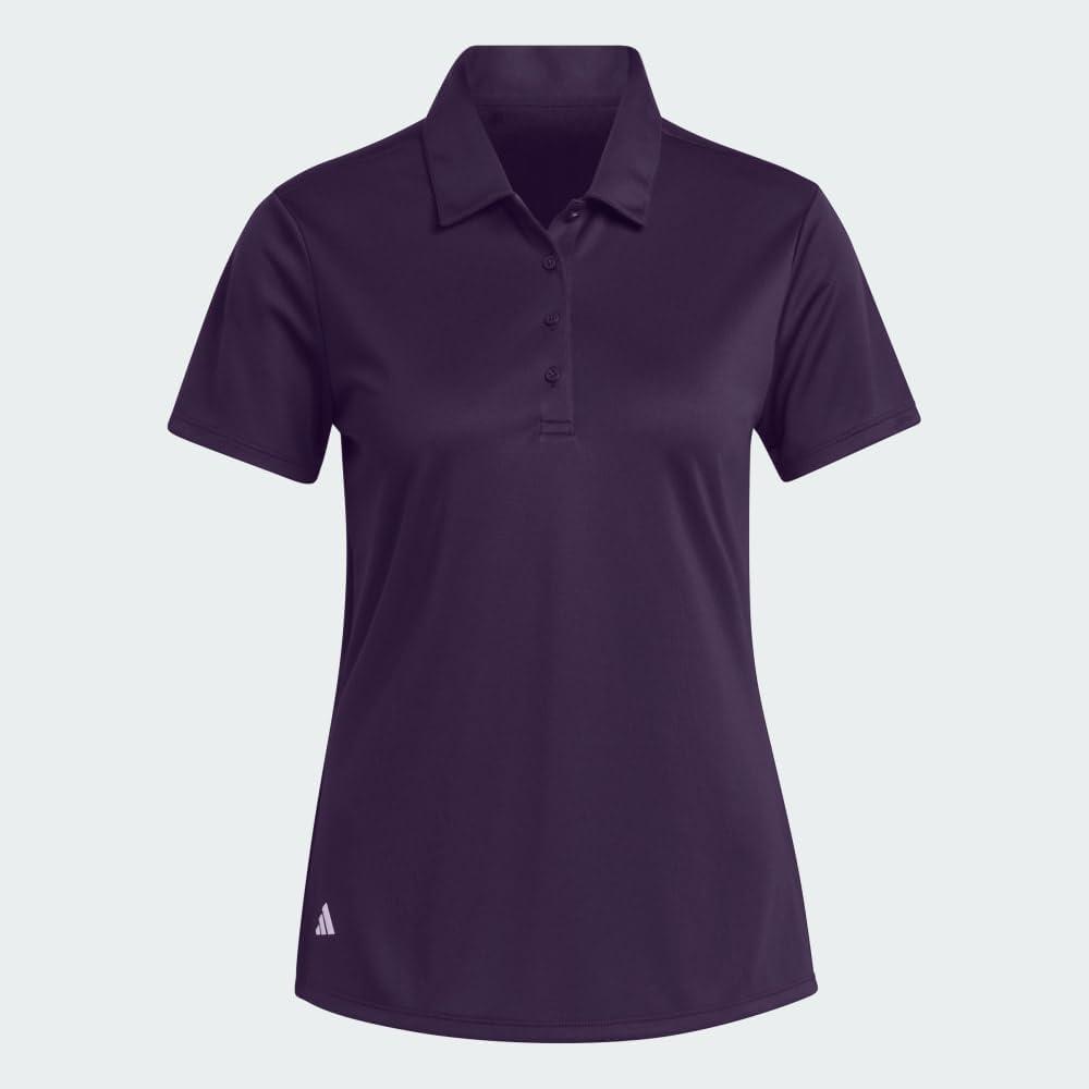 image:imageadidas Womens Solid Performance Short Sleeve Polo Shirt Womens Golf ShirtPurple