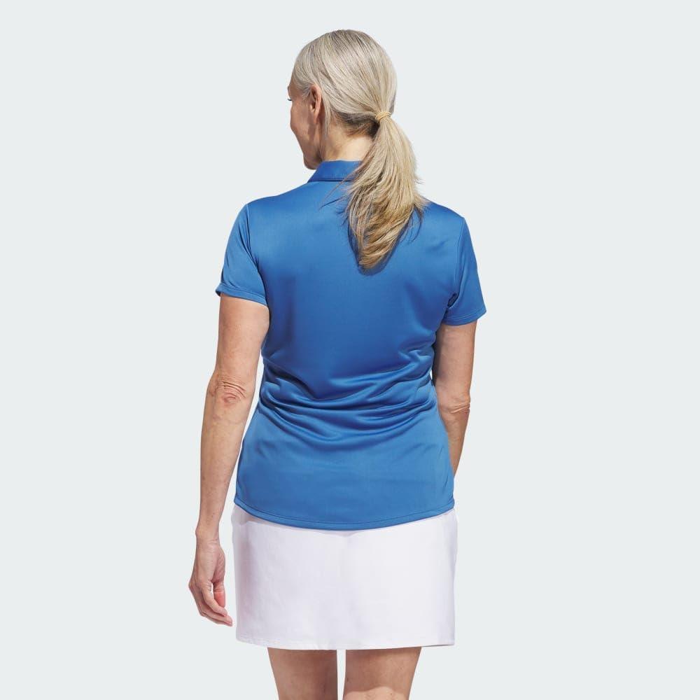 image:imageadidas Womens Solid Performance Short Sleeve Polo Shirt Womens Golf ShirtTrace Royal