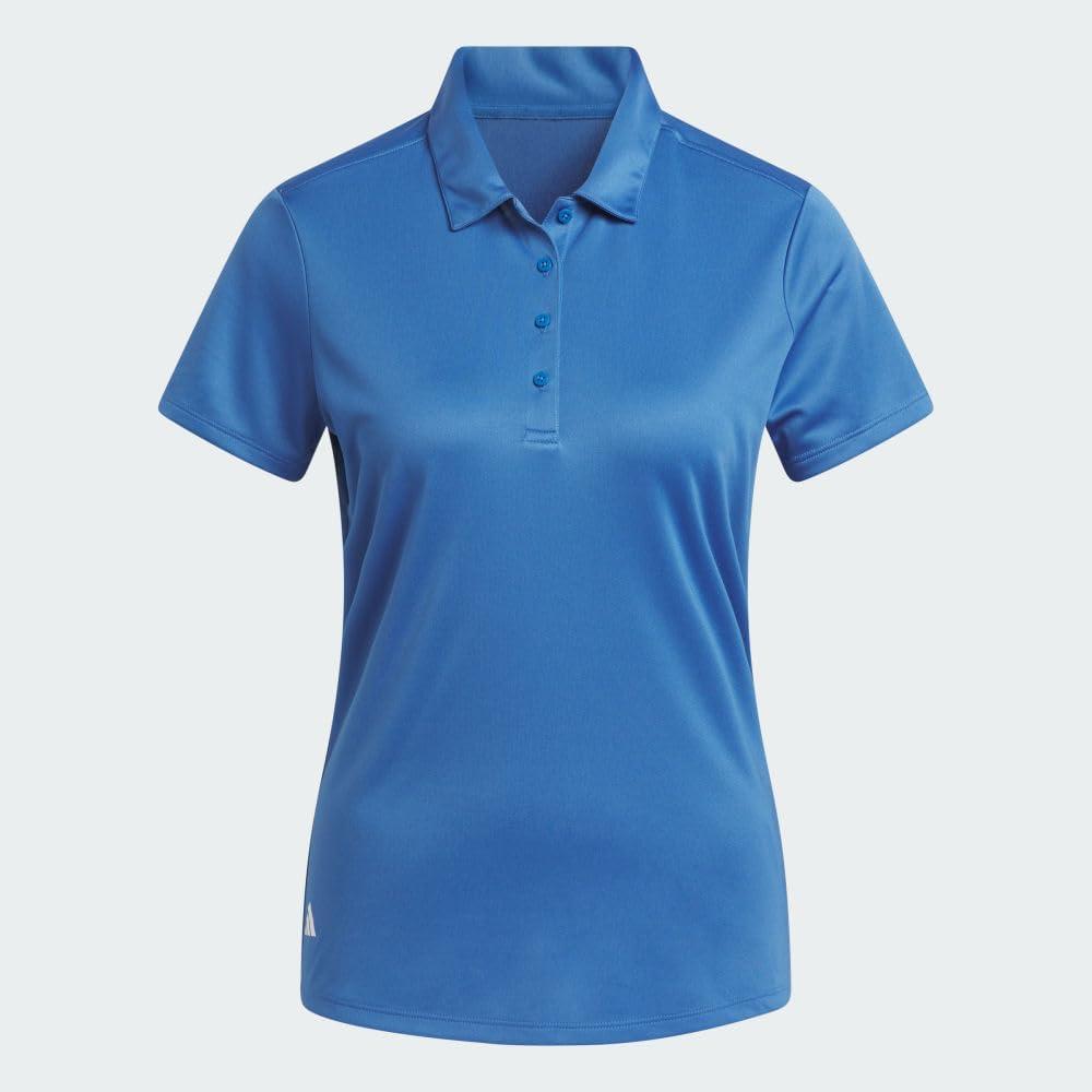 image:imageadidas Womens Solid Performance Short Sleeve Polo Shirt Womens Golf ShirtTrace Royal