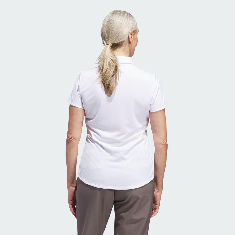 image:imageadidas Womens Solid Performance Short Sleeve Polo Shirt Womens Golf ShirtWhite