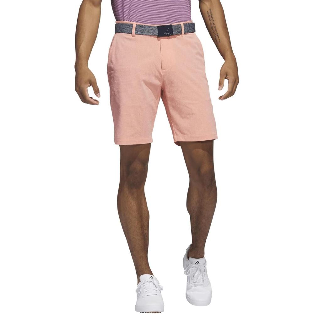 image:imageAdidas Mens Crosshatch Golf ShortsCoral Fusion