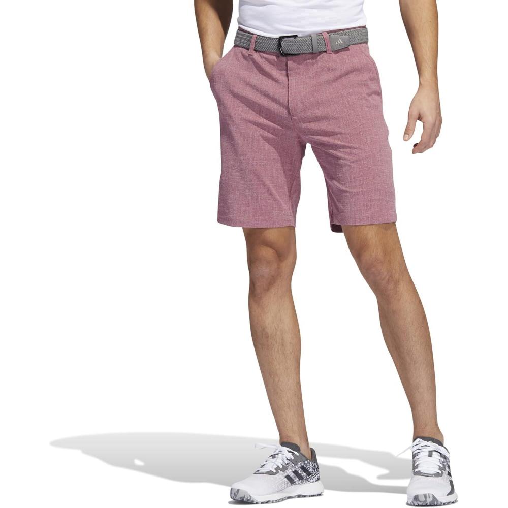 image:imageAdidas Mens Crosshatch Golf ShortsLegacy BurgundyWhite
