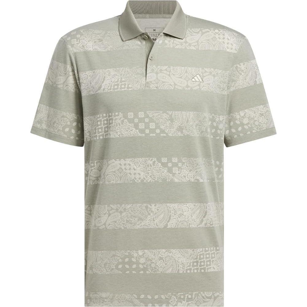 image:imageAdidas Mens Goto Printed Mesh Polo ShirtSilver Pebble Melange