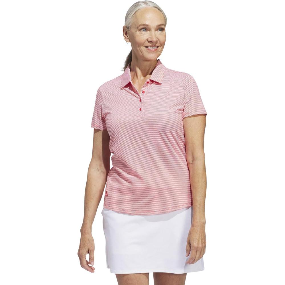 image:imageAdidas Womens Ottoman Short Sleeve Polo ShirtCollegiate Red