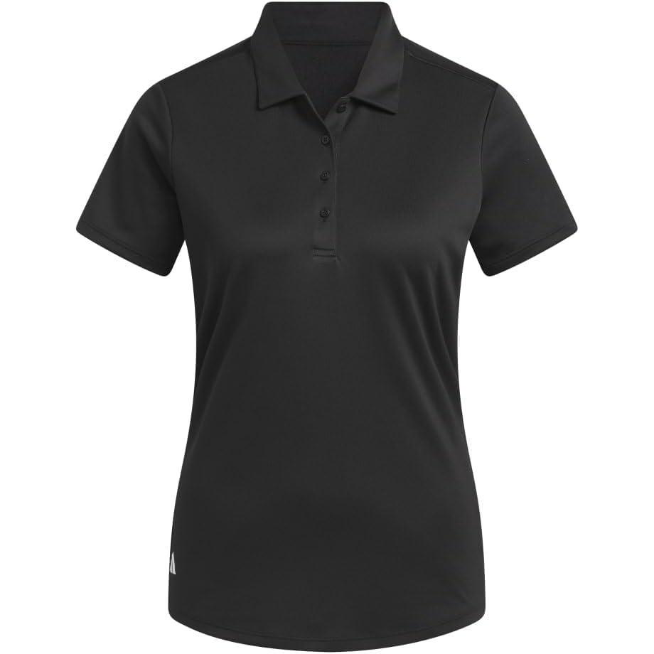 image:imageadidas Womens Solid Performance Short Sleeve Polo Shirt Womens Golf ShirtBlack
