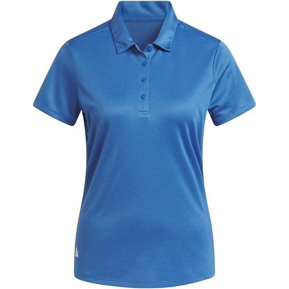 image:imageadidas Womens Solid Performance Short Sleeve Polo Shirt Womens Golf ShirtTrace Royal