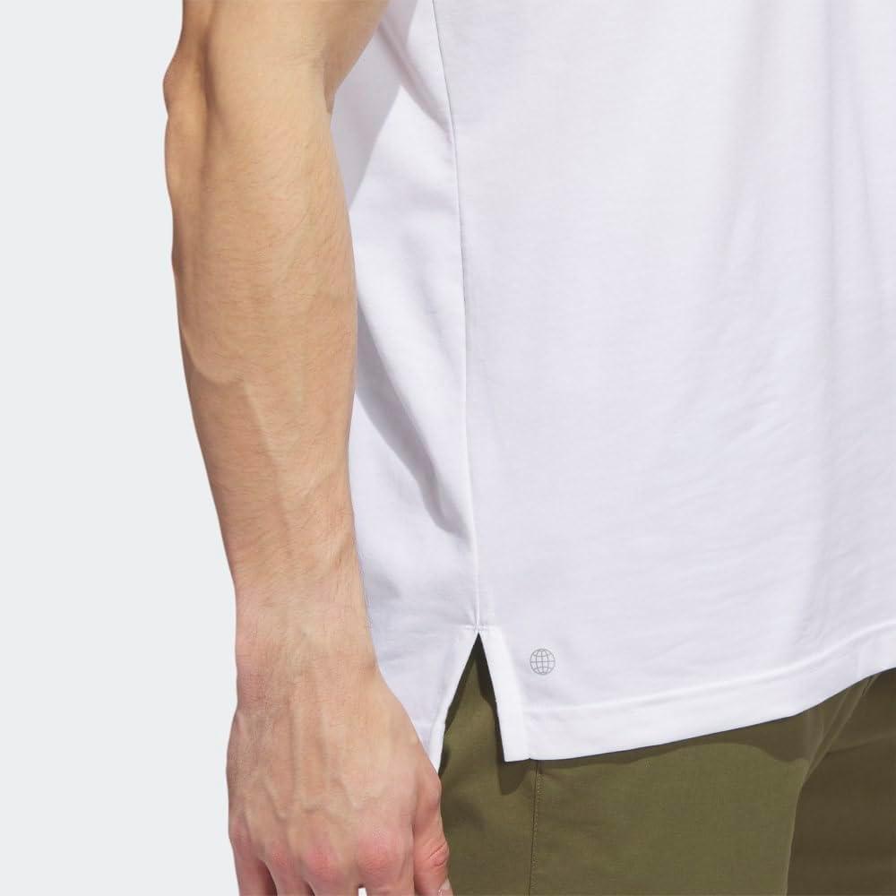 image:imageadidas Mens Goto Golf Polo ShirtWhite Melange