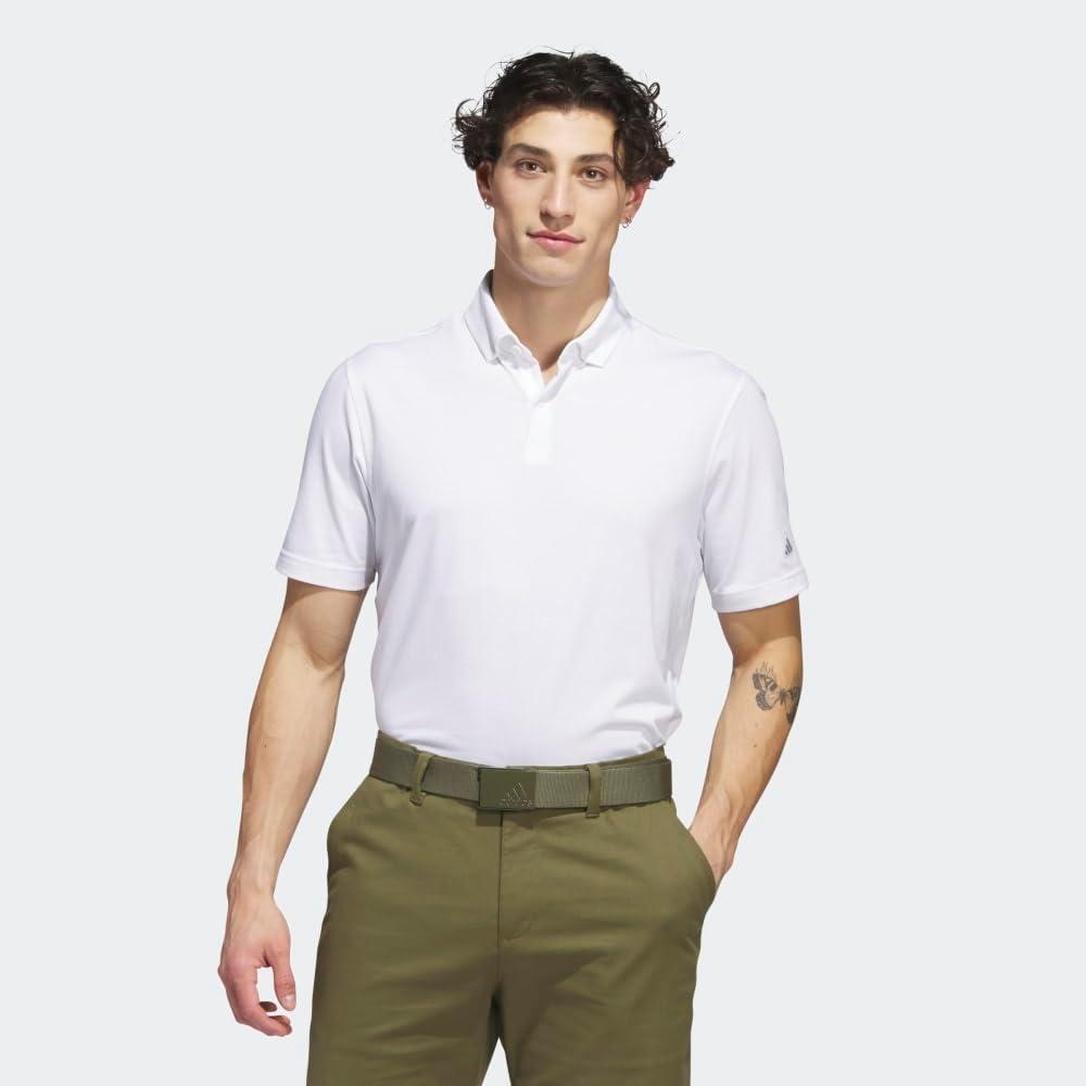 image:imageadidas Mens Goto Golf Polo ShirtWhite Melange