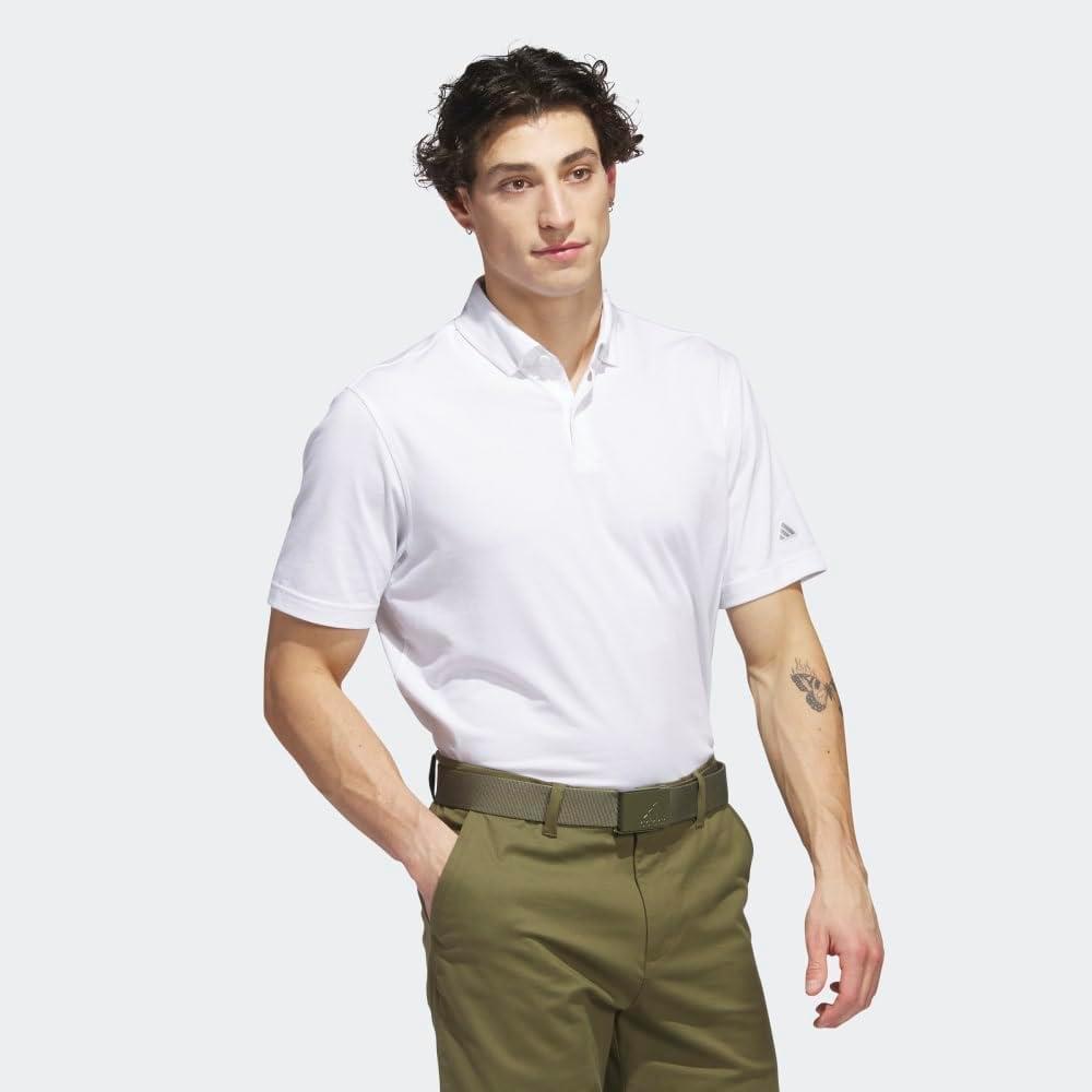image:imageadidas Mens Goto Golf Polo ShirtWhite Melange