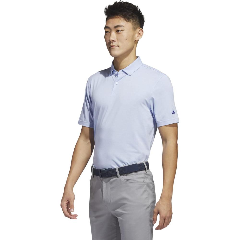 image:imageadidas Mens Goto Golf Polo ShirtBlue Dawn Melange