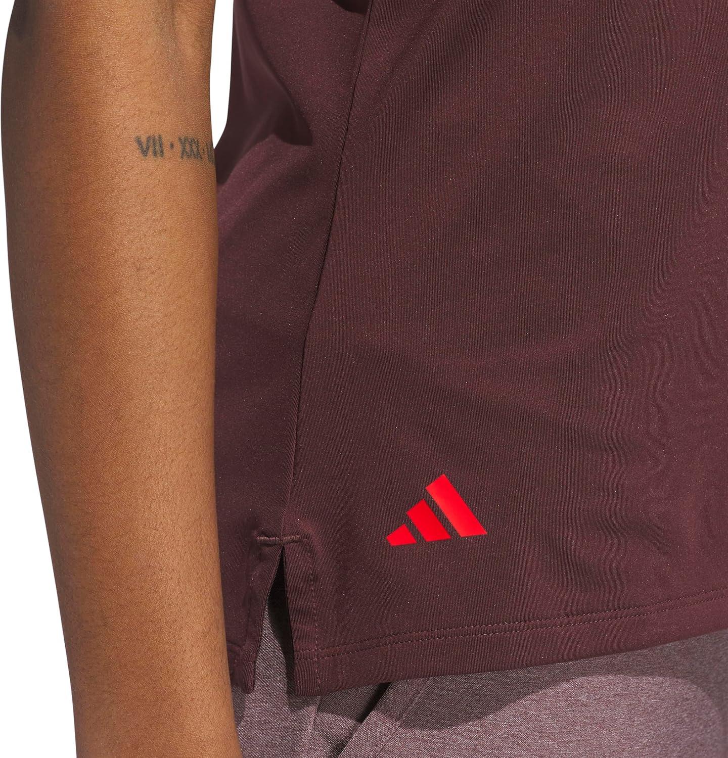 image:imageadidas Womens Ultimate365 Solid Polo ShirtAurora Ruby
