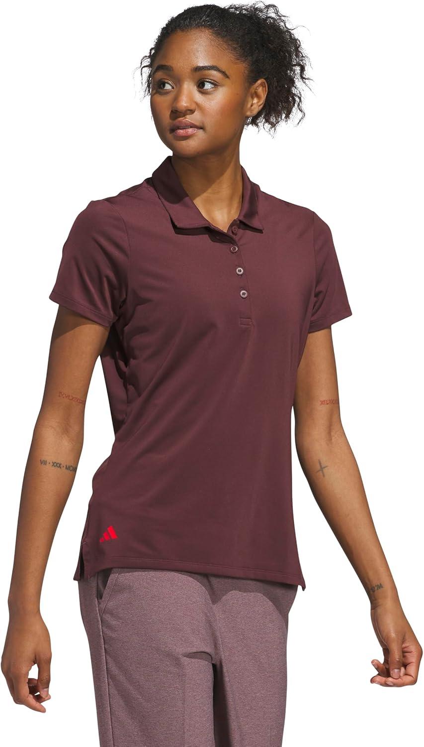 image:imageadidas Womens Ultimate365 Solid Polo ShirtAurora Ruby