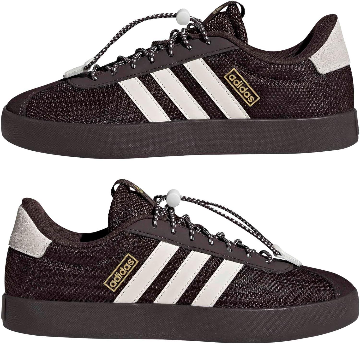 image:imageadidas Womens VL Court 30 SneakerAurora CoffeeOff WhiteGold Metallic