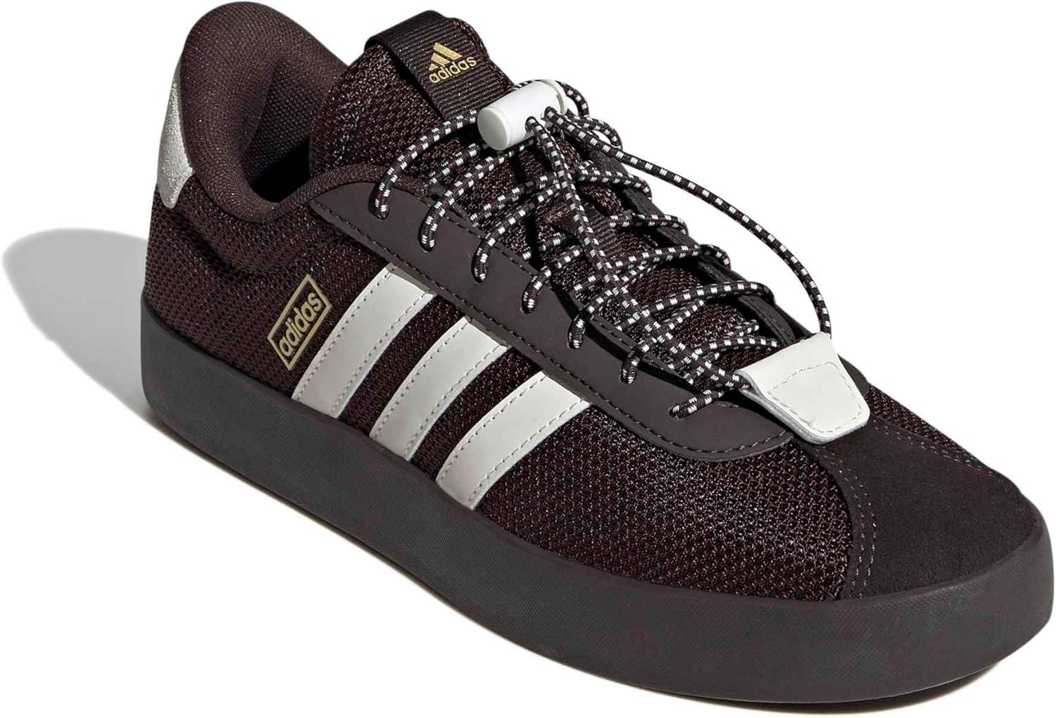 image:imageadidas Womens VL Court 30 SneakerAurora CoffeeOff WhiteGold Metallic