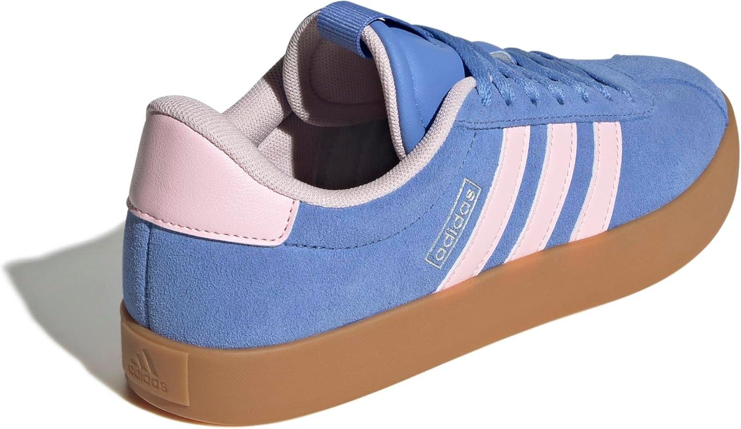 image:imageadidas Womens VL Court 30 SneakerBlue FusionClear PinkSilver Metallic