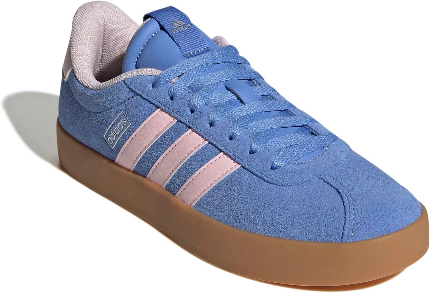 image:imageadidas Womens VL Court 30 SneakerBlue FusionClear PinkSilver Metallic