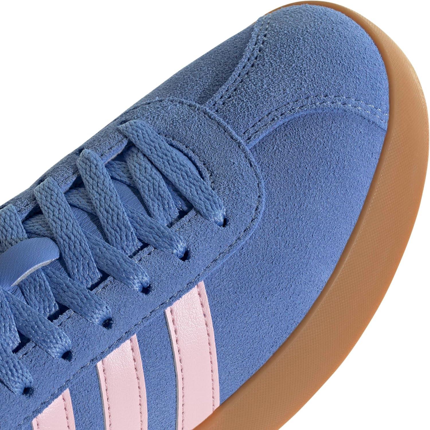 image:imageadidas Womens VL Court 30 SneakerBlue FusionClear PinkSilver Metallic