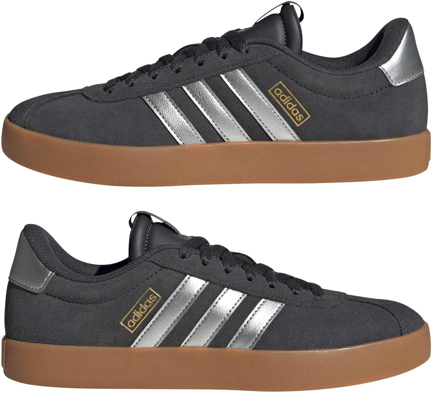 image:imageadidas Womens VL Court 30 SneakerCarbonSilver MetallicGold Metallic